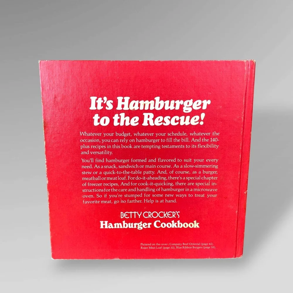 Betty Crocker Hamburger Cookbook 1973 Vintage Recipe‎ Book First Printing
